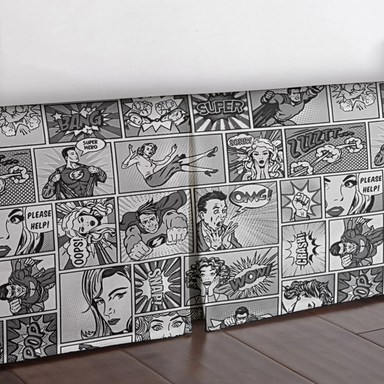 The Tailor's Bed Comix Black/White Bed Skirt Drop Wayfair